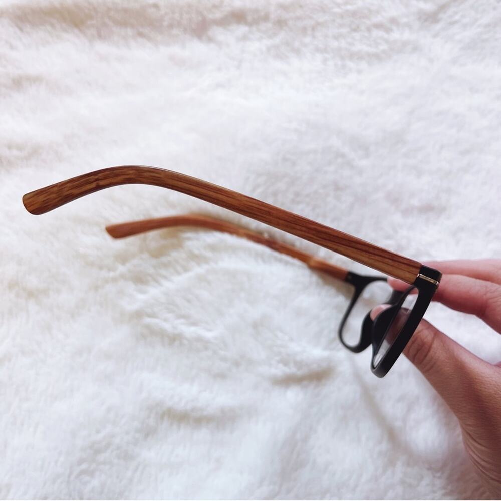 Olivia Black with Light Wood Reader Glasses - Picture 5 of 11